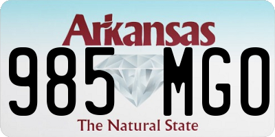 AR license plate 985MGO