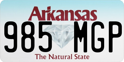 AR license plate 985MGP