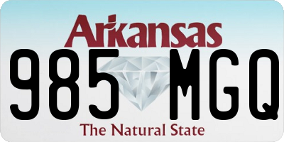 AR license plate 985MGQ