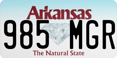AR license plate 985MGR