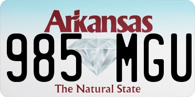 AR license plate 985MGU
