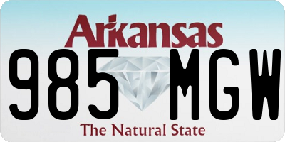 AR license plate 985MGW