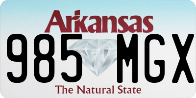 AR license plate 985MGX