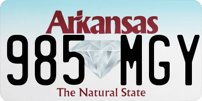 AR license plate 985MGY