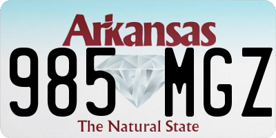 AR license plate 985MGZ
