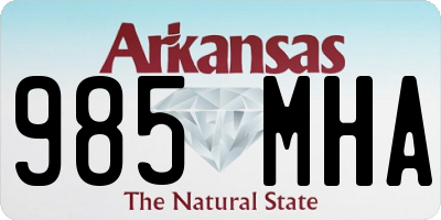 AR license plate 985MHA
