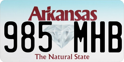 AR license plate 985MHB