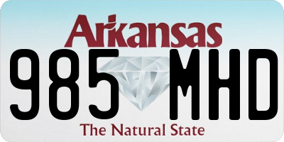 AR license plate 985MHD