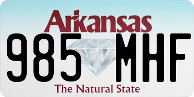 AR license plate 985MHF