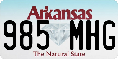 AR license plate 985MHG