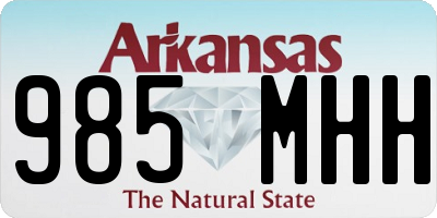 AR license plate 985MHH