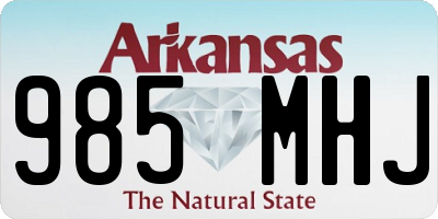 AR license plate 985MHJ