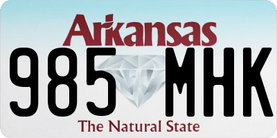 AR license plate 985MHK