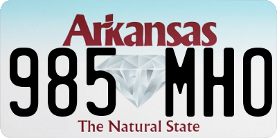 AR license plate 985MHO