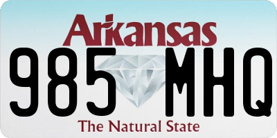 AR license plate 985MHQ