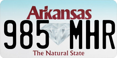 AR license plate 985MHR