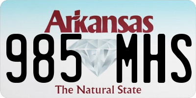AR license plate 985MHS