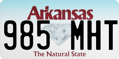 AR license plate 985MHT