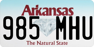 AR license plate 985MHU