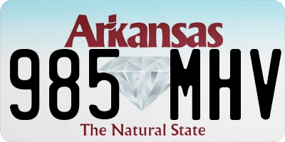 AR license plate 985MHV