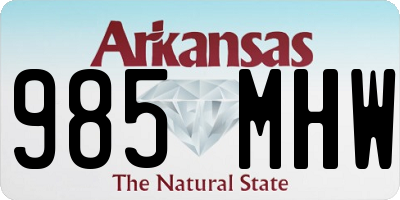 AR license plate 985MHW