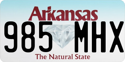 AR license plate 985MHX
