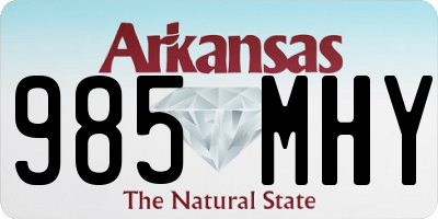 AR license plate 985MHY