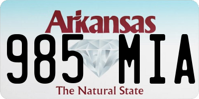 AR license plate 985MIA
