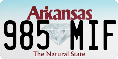 AR license plate 985MIF