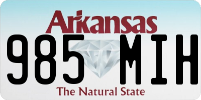 AR license plate 985MIH