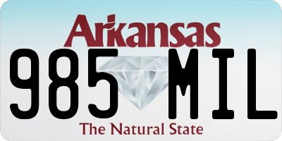 AR license plate 985MIL