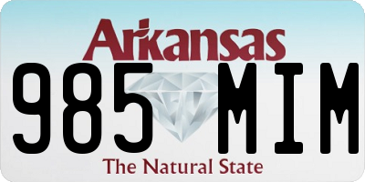 AR license plate 985MIM