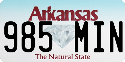 AR license plate 985MIN