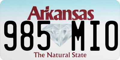 AR license plate 985MIO