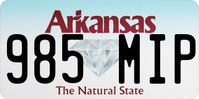 AR license plate 985MIP