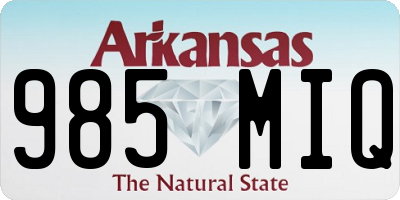 AR license plate 985MIQ