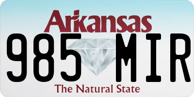 AR license plate 985MIR