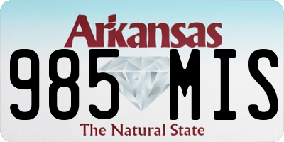 AR license plate 985MIS