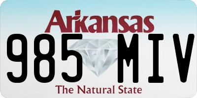 AR license plate 985MIV