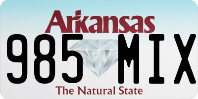 AR license plate 985MIX