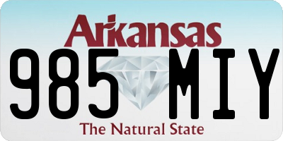 AR license plate 985MIY