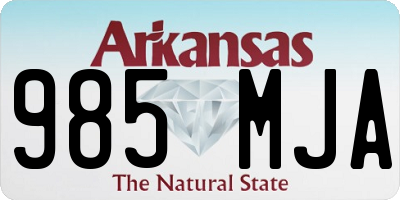 AR license plate 985MJA