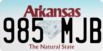 AR license plate 985MJB