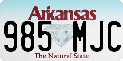 AR license plate 985MJC
