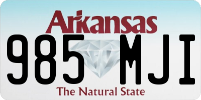 AR license plate 985MJI
