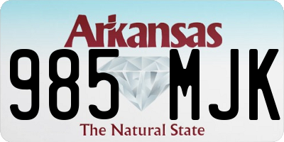 AR license plate 985MJK