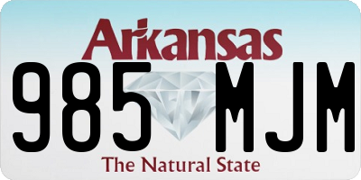 AR license plate 985MJM
