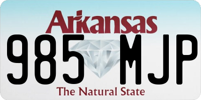 AR license plate 985MJP