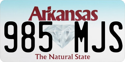AR license plate 985MJS