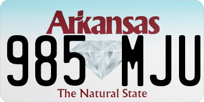 AR license plate 985MJU